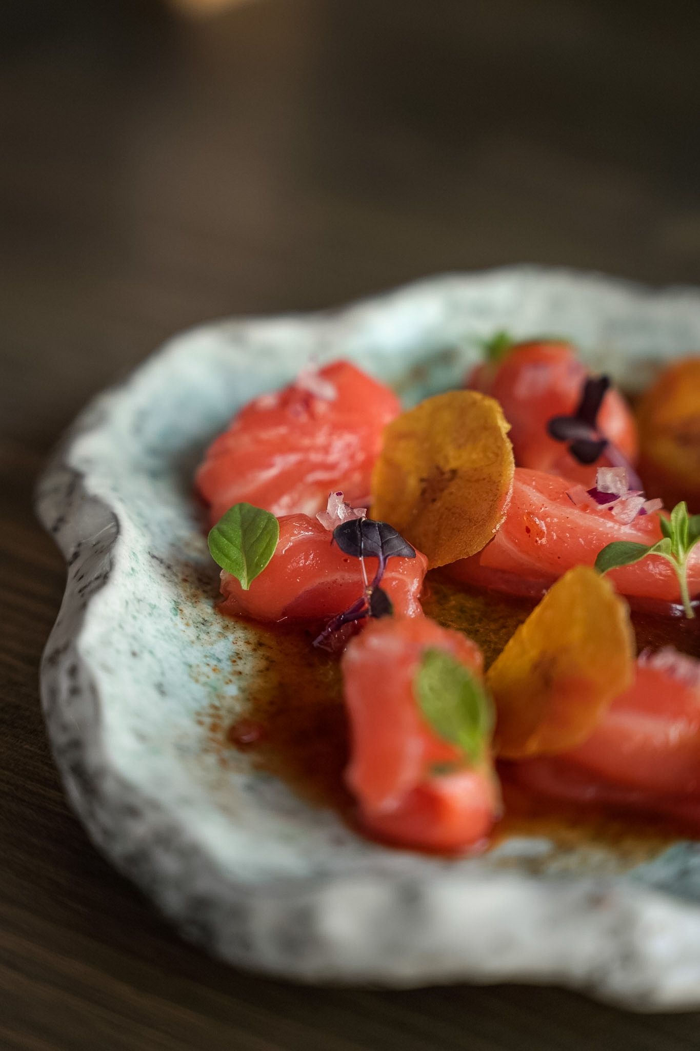 Salmon Tiradito at Santo Sushi